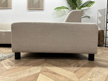 SoTrue Beige Stoffen U Zetel ~ Vaste Kussens