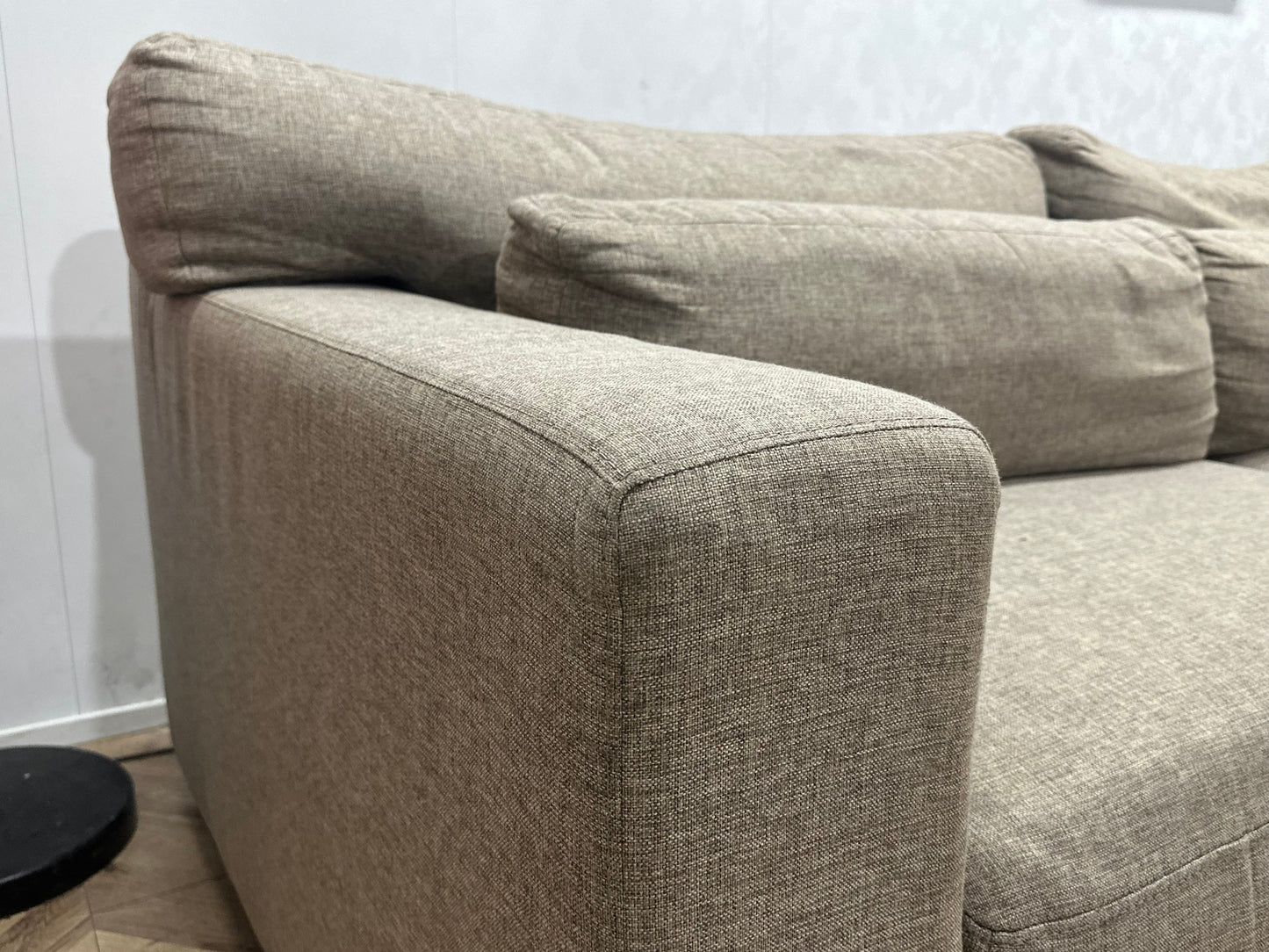 Beige Hoekzetel ~ Losse Kussens Met Afneembare Hoezen