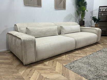 Agpol Witte Cremona Stoffen 3-Zits Zetel Inc Hocker ~ Nieuwstaat