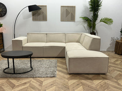 !Showroommodel! Crème Suède Stoffen Hoekzetel