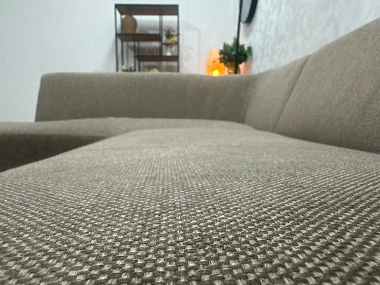 Goossens Beige Hoekzetel ~ Vaste Kussens