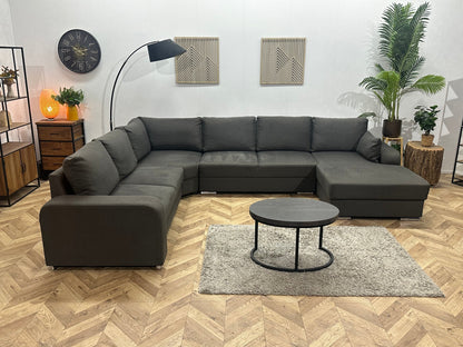 !Showroommodel! Antraciet Suède Stoffen U Zetel