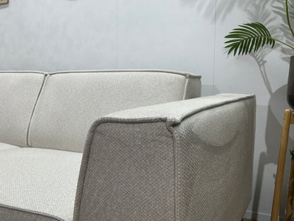 !Showroommodel! Witte Chenille Stoffen Hoekzetel