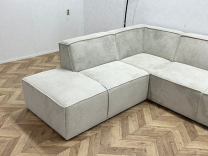 !Showroommodel! Witte Ribstof Hoekzetel