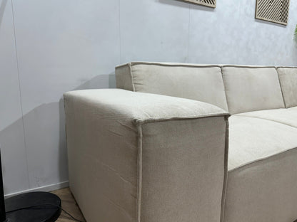 !Showroommodel! Crème Suède Stoffen Design Zetel
