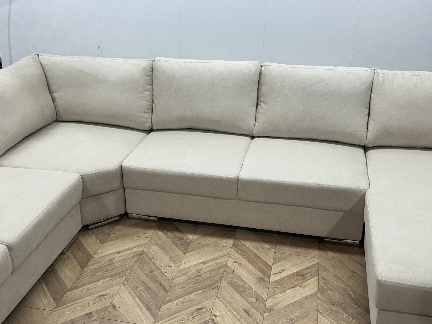 !Showroommodel! Crème Suède Stoffen U Zetel