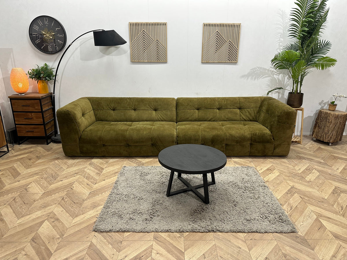 Lanterfant Mosgroene Velvet 3-Zits Zetel
