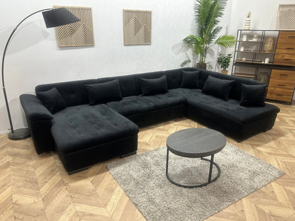 !Showroommodel! Zwarte Velvet U Zetel