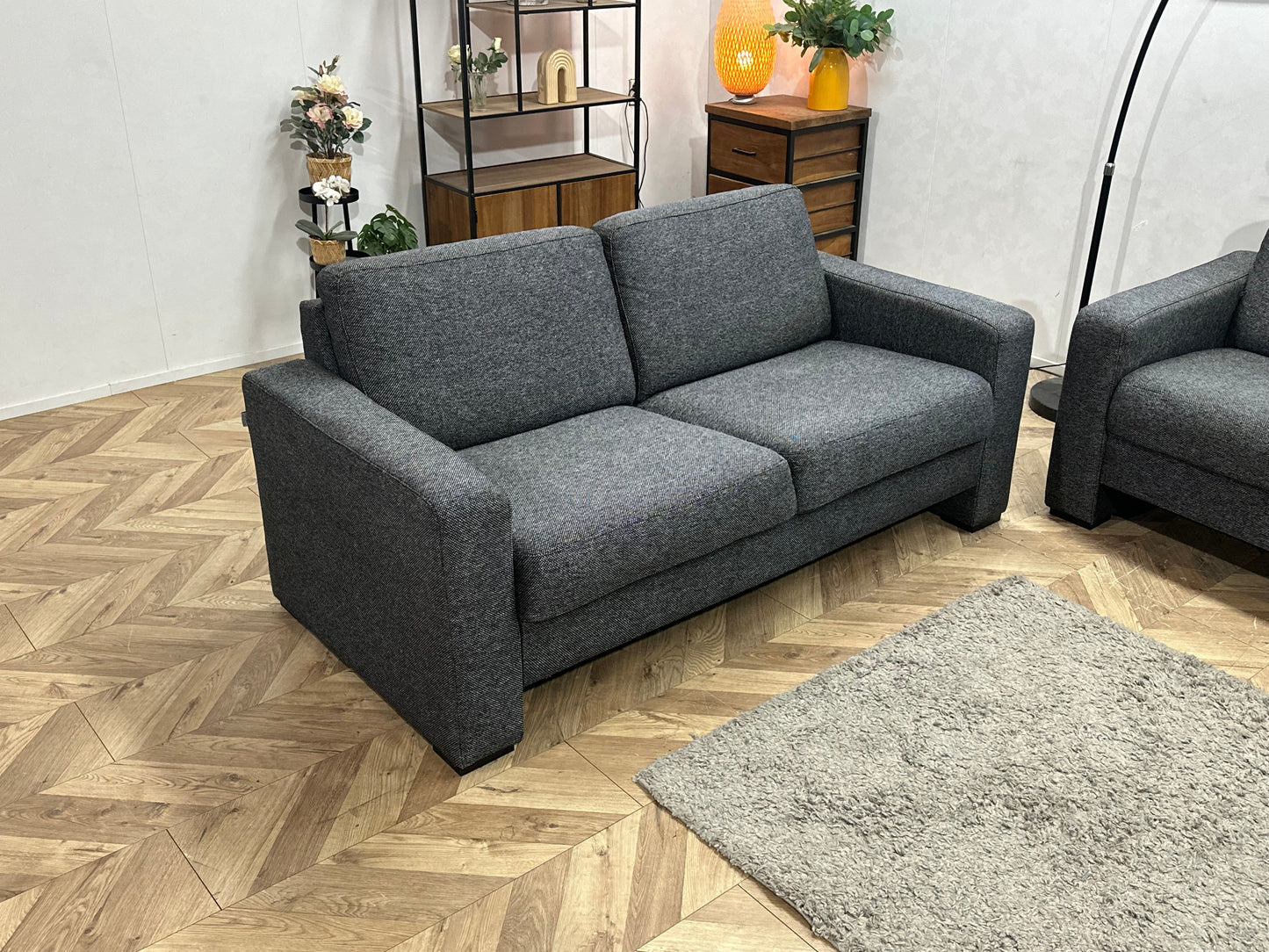 Antraciet Zetels Set ~ Vaste Kussens