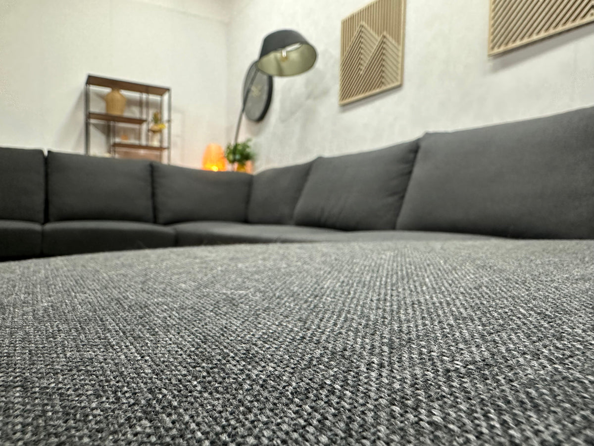 Antraciet U Zetel ~ Losse Rugkussens Met Afneembare Hoezen