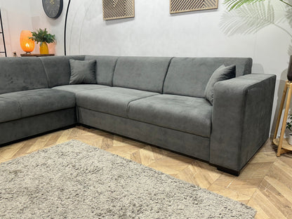 !Showroommodel! Grijze Velvet Hoekzetel
