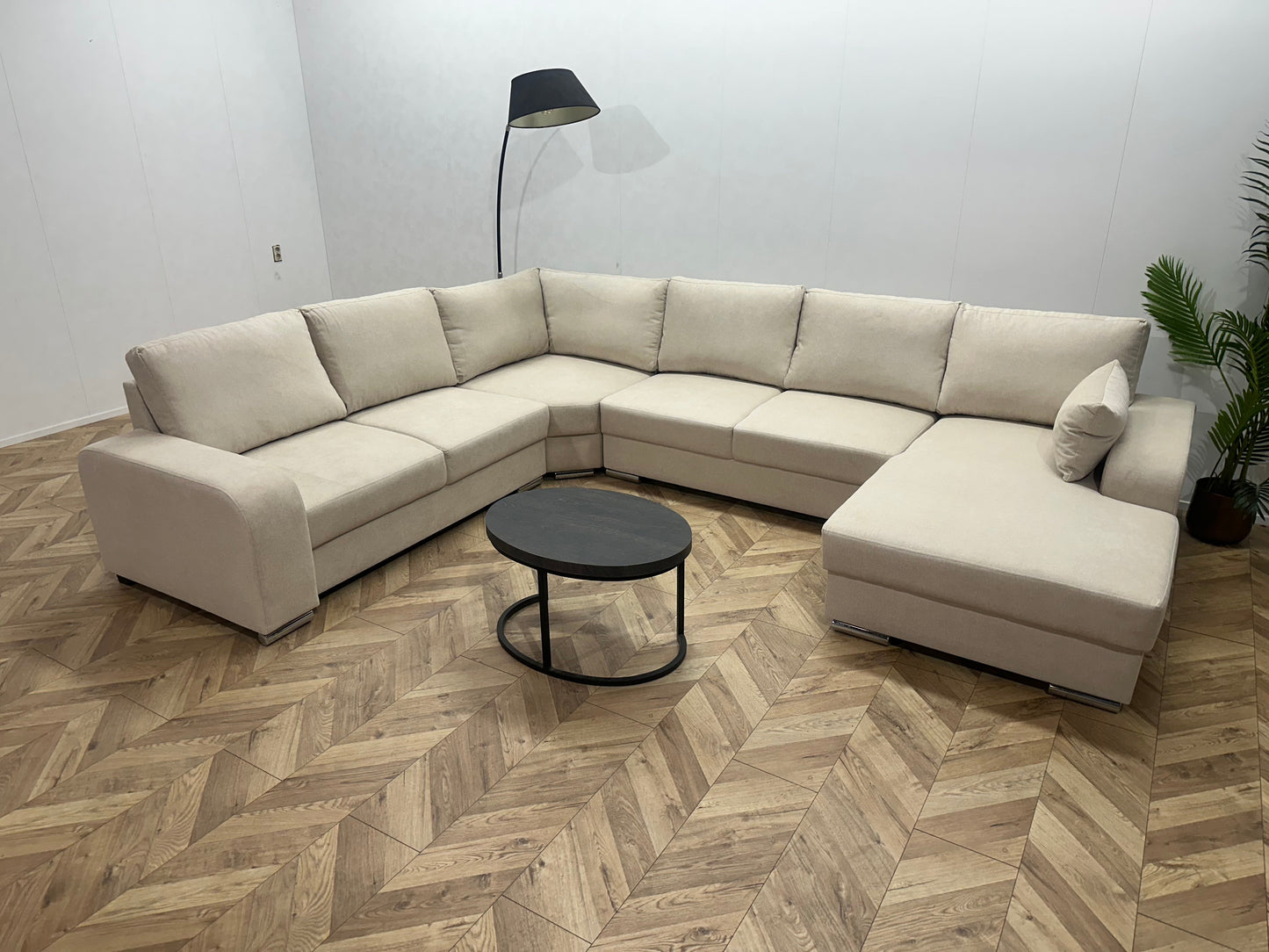 !Showroommodel! Crème Suède Stoffen U Zetel