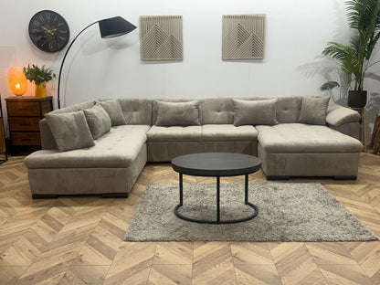 !Showroommodel! Licht Bruine Ribstof U Zetel