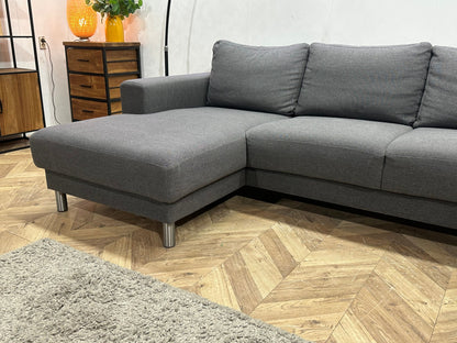 Antraciet U Zetel ~ Losse Rugkussens Met Afneembare Hoezen