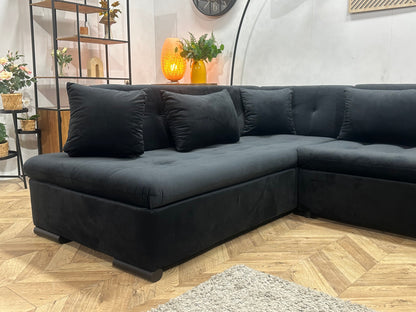 !Showroommodel! Zwarte Velvet U Zetel