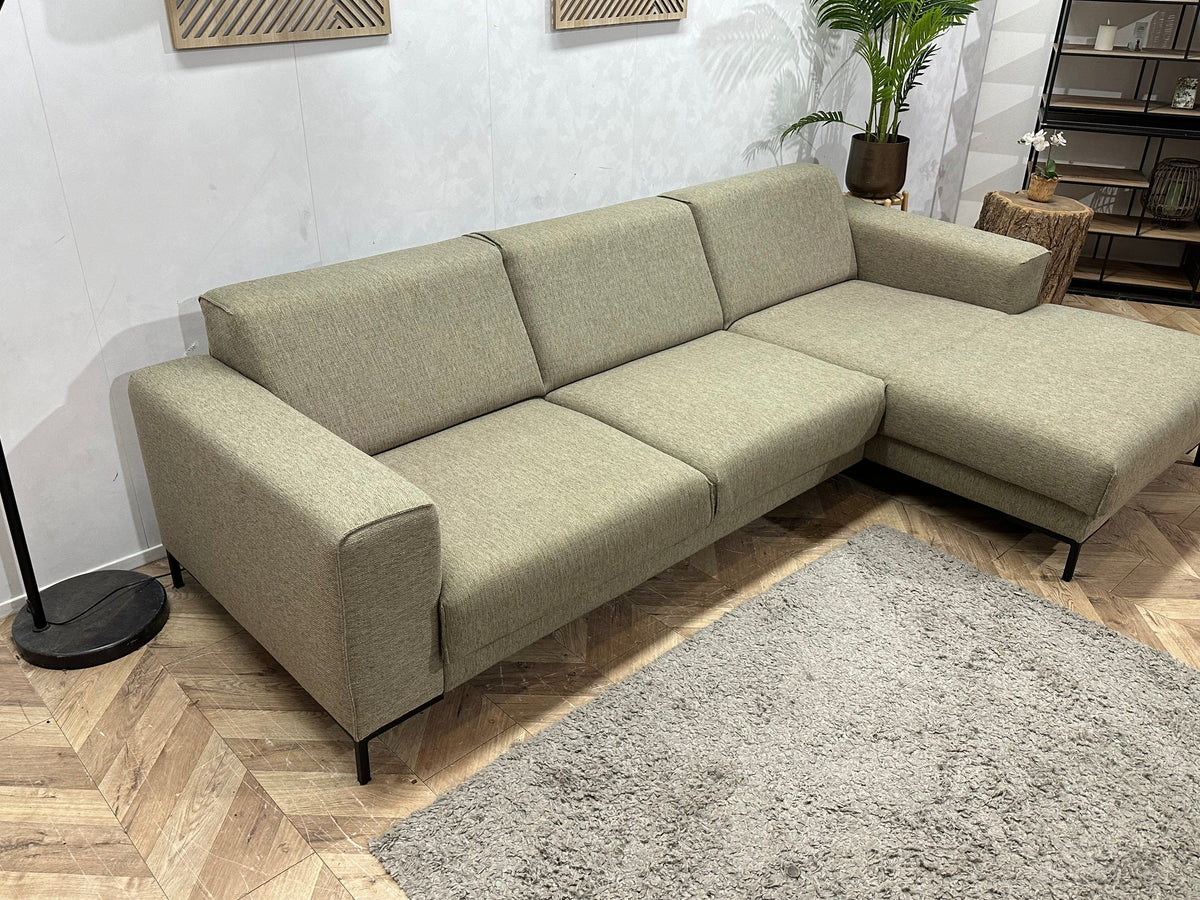 Beige Hoekzetel ~ Vaste Kussens
