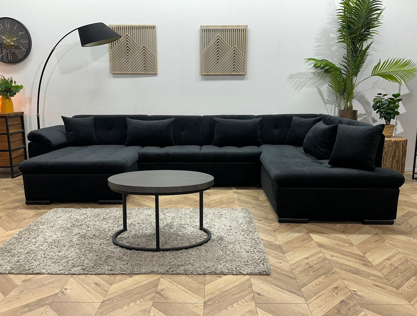 !Showroommodel! Zwarte Velvet U Zetel