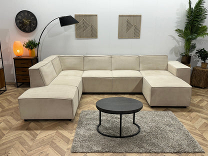 !Showroommodel! Crème Suède Stoffen U Zetel