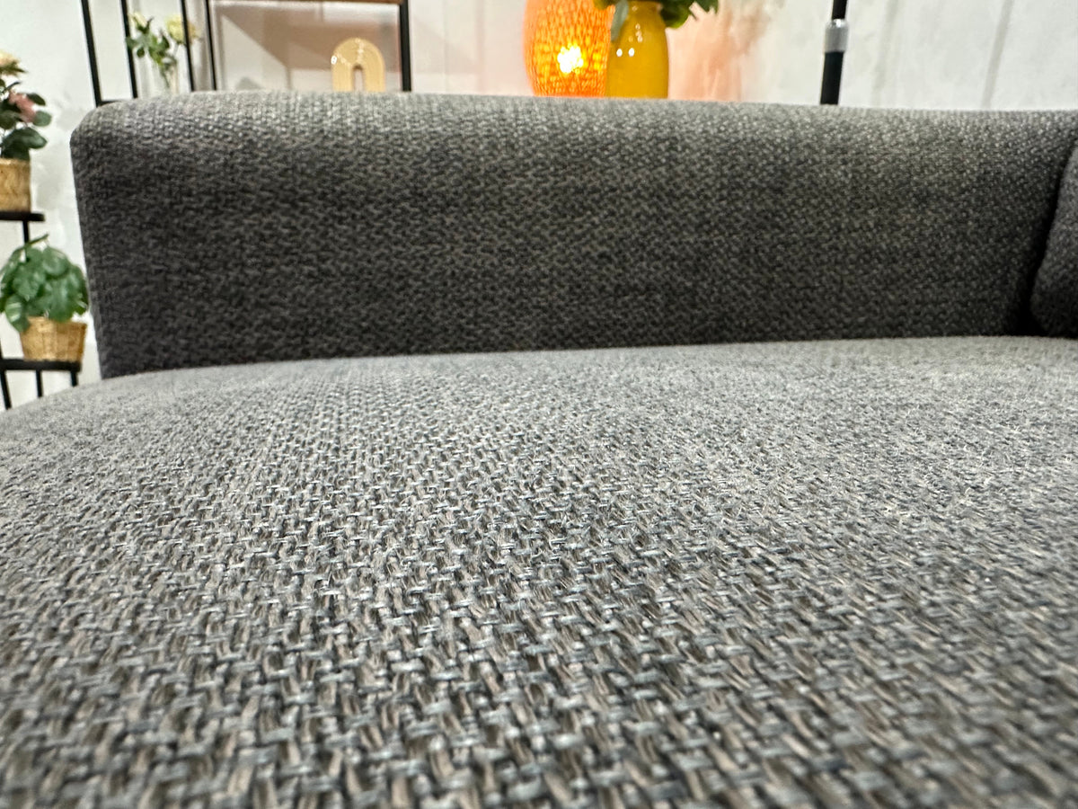 Grijze Hoekzetel Inc Hocker ~ Losse Rugkussens Met Afneembare Hoezen