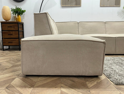 !Showroommodel! Crème Suède Stoffen Hoekzetel