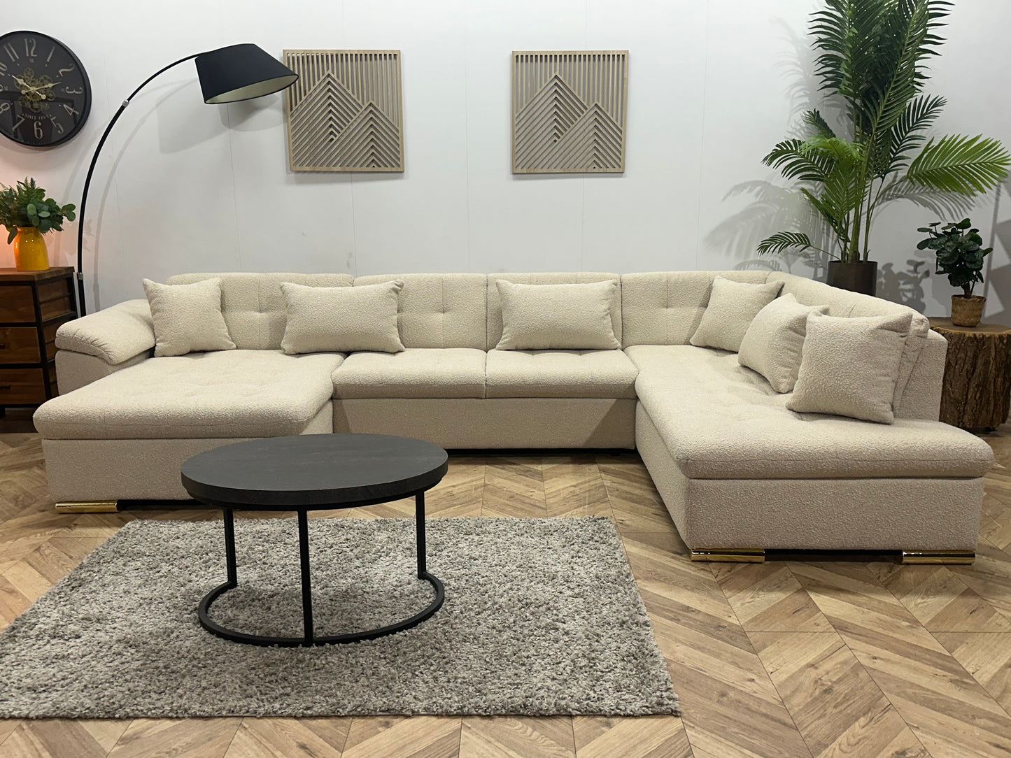 !Showroommodel! Witte/Crème Bouclé U Zetel