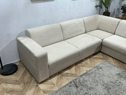 !Showroommodel! Crème Suède Stoffen Hoekzetel