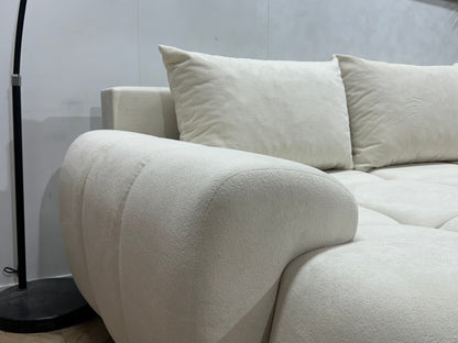 !Showroommodel! Witte Velvet Hoekzetel