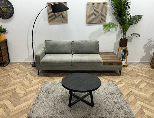 Grijze 2.5-Zits Zetel Inc Tafel ~ Losse Kussens Met Afneembare Hoezen