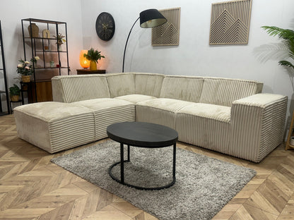 !Showroommodel! Crème Ribstof Hoekzetel