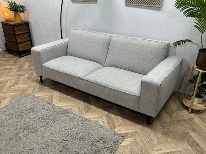 Licht Grijze Suède Stoffen 2.5-Zits Zetel Inc Hocker