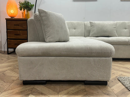 !Showroommodel! Witte Ribstof U Zetel
