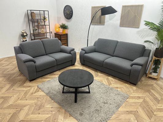 Grijze Zetels Set ~ Vaste Kussens