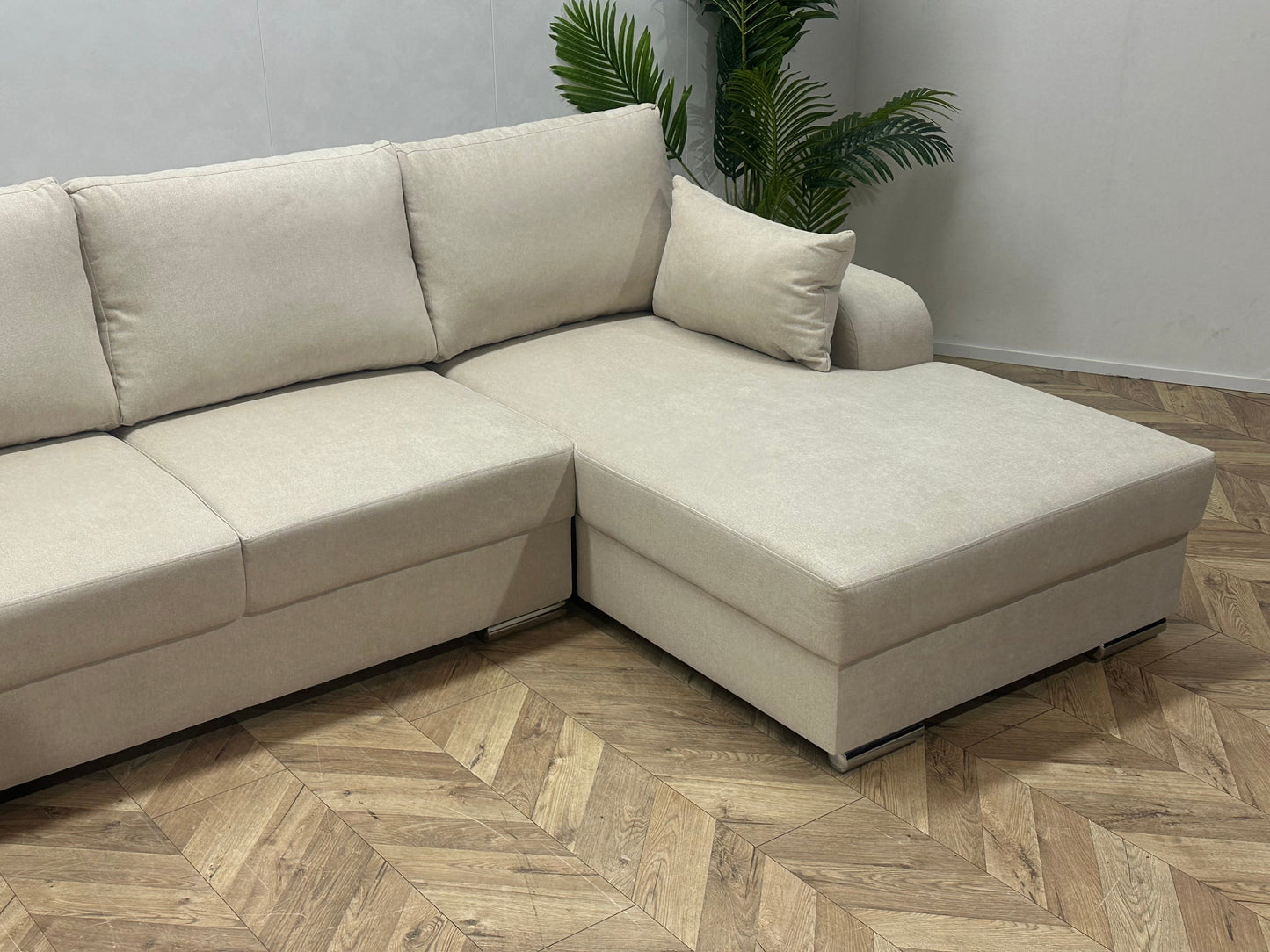 !Showroommodel! Crème Suède Stoffen U Zetel