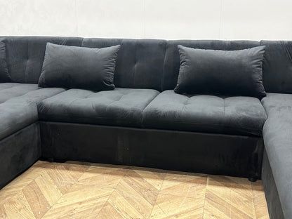 !Showroommodel! Zwarte Velvet U Zetel