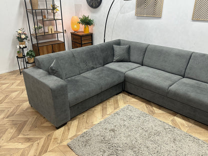 !Showroommodel! Grijze Velvet Hoekzetel