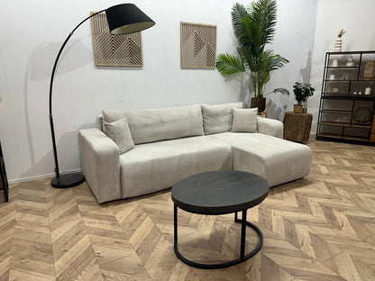 !Showroommodel! Witte Ribstof Hoekzetel