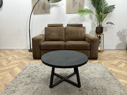 Bruine Velvet 2.5-Zits Zetel ~ Relaxfunctie