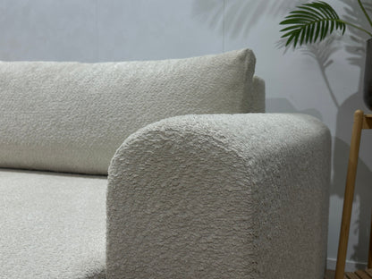 !Showroommodel! Witte Bouclé Hoekzetel