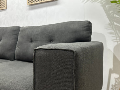 Antraciet Hoekzetel Inc Hocker ~ Losse Kussens Met Afneembare Hoezen