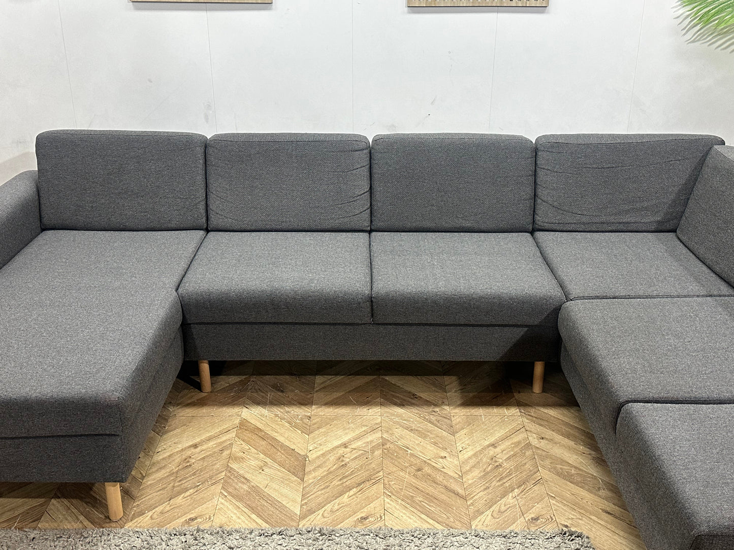 Antraciet U Zetel ~ Losse Rugkussens Met Afneembare Hoezen