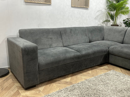!Showroommodel! Antraciet Velvet Hoekzetel