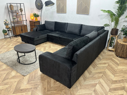 !Showroommodel! Zwarte Velvet U Zetel