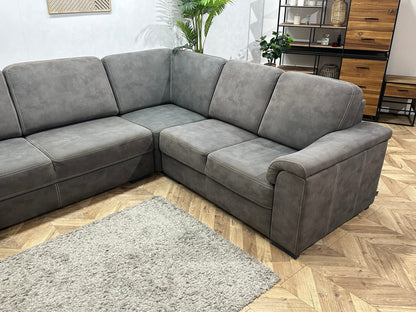 DSense Antraciet Suede Stoffen Hoekzetel ~ Vaste Kussens