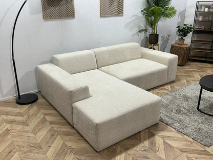 !Showroommodel! Witte Bouclé Hoekzetel