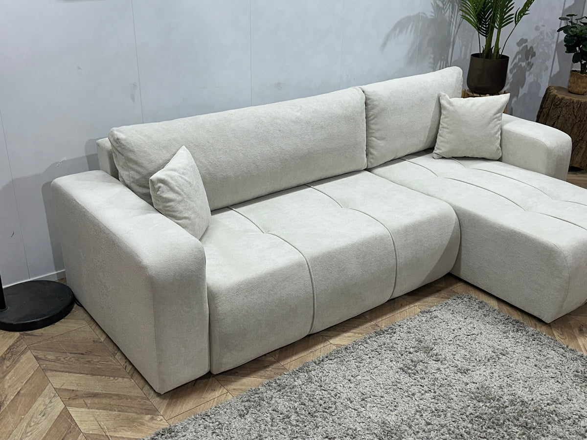 !Showroommodel! Witte Velvet Hoekzetel