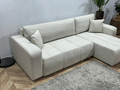 !Showroommodel! Witte Velvet Hoekzetel