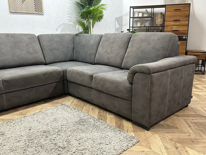 DSense Antraciet Suede Stoffen Hoekzetel ~ Vaste Kussens