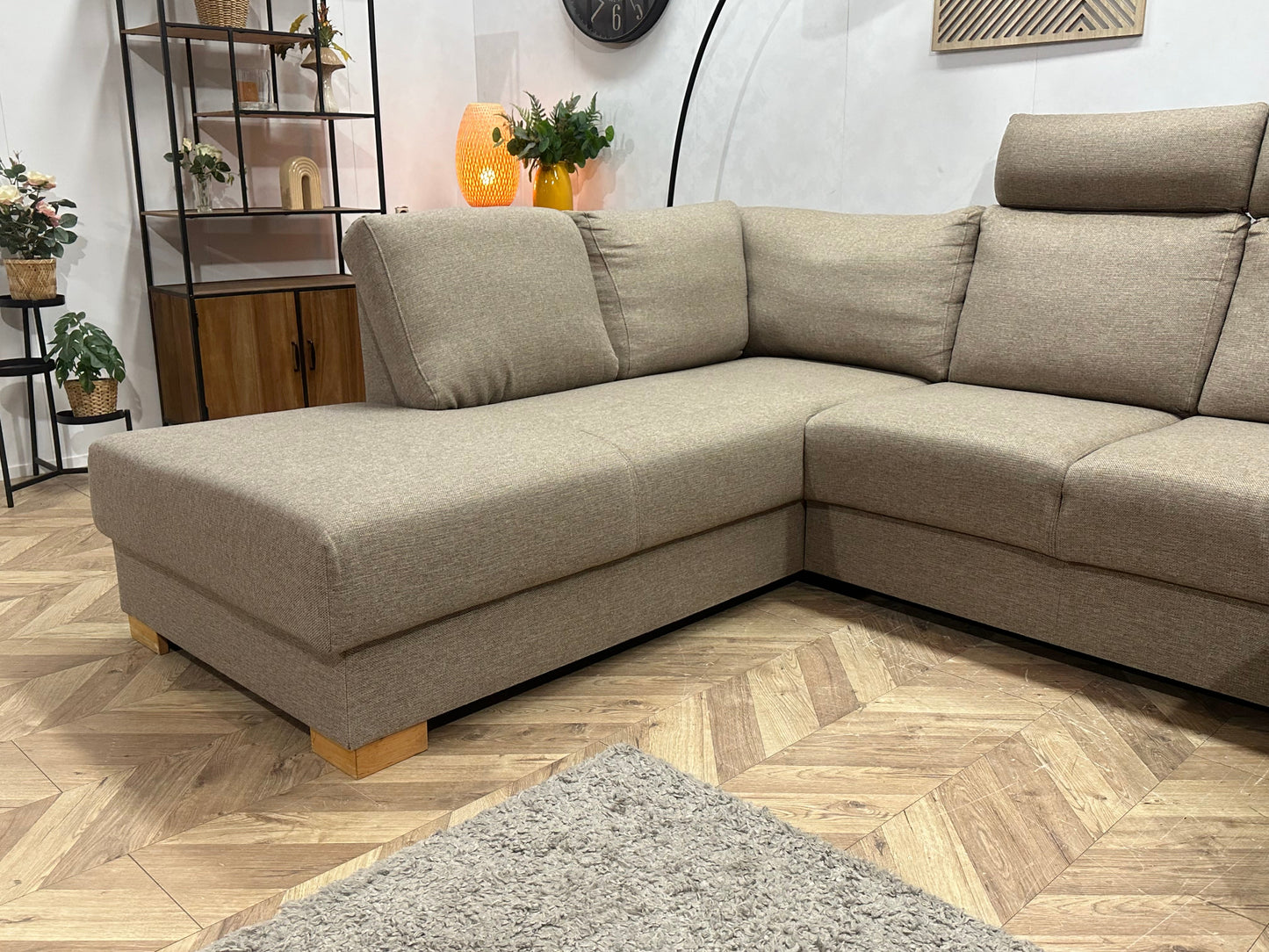 Beige U Zetel ~ Losse Rugkussens Met Afneembare Hoezen
