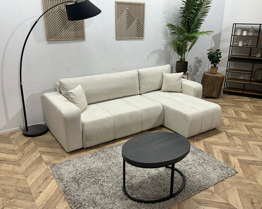 !Showroommodel! Witte Velvet Hoekzetel