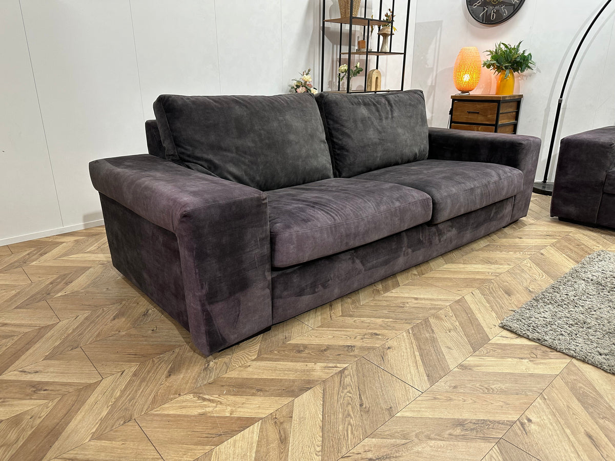 Antraciet Velvet Zetels Set ~ Losse Kussens